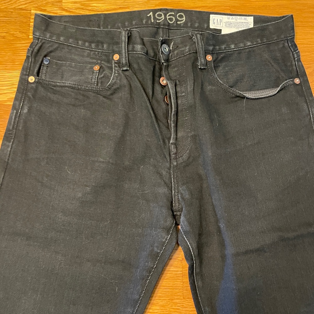 GAP Black Selvedge Jeans Slim Fit